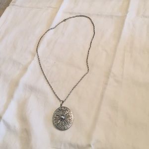 Silver locket necklace